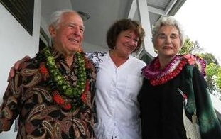 Milton Stolaroff, Peggy Bowman Kona Community Hospital Infusion Center lead nurse and Ursula H. Stolaroff